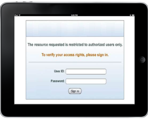 Custom logout screen